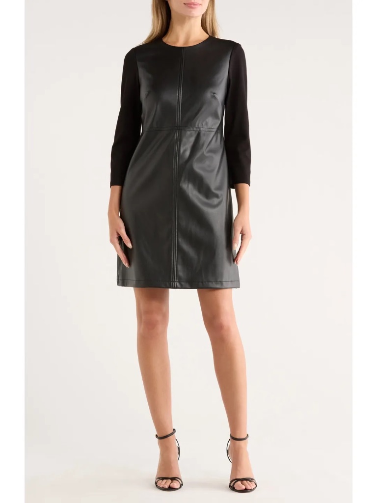 Nwt Eliza J Faux Leather Minidress - Size 12